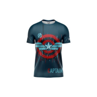 [โค้ด DSCU4M ลด60] Thairun (ไทยรัน) เสื้อวิ่ง เสื้อกีฬา MARVEL Captain America digital ลิขสิทธิ์แท้