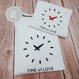 เสื้อคู่Love ลายมินิมอล ลายนาฬิกาTimeOfLove C125 ตัวละ