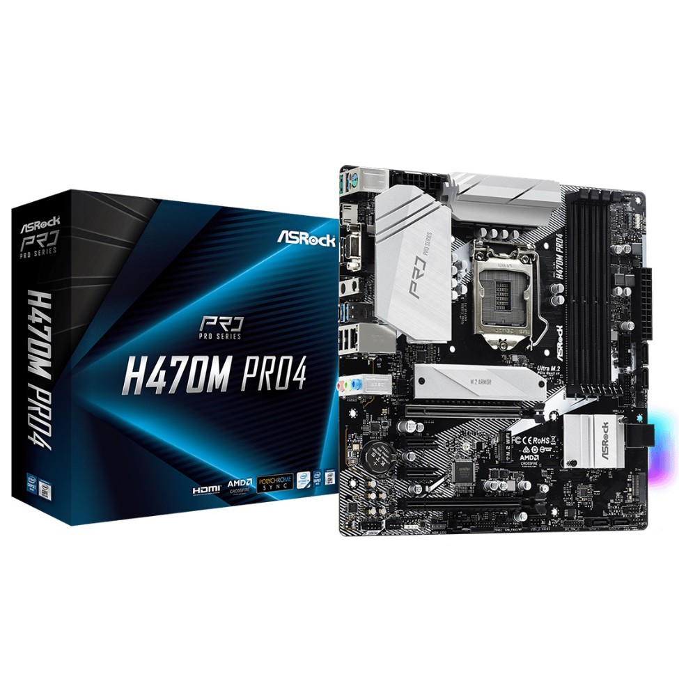 MAINBOARD (เมนบอร์ด) ASROCK H470M PRO4 LGA-1200 (Pansonics)