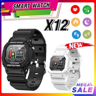 นาฬิกาอัจฉริยะ Smart Watch X12 วัดการเต้นหัวใจ แจ้งเตือนโทรเข้า กันน้ำ