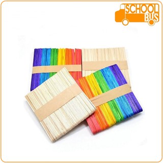 ไม้ไอติม สี / สีธรรมชาติ งานประดิษฐ์ งานฝีมือ DIY Popsicle / Ice Cream Stick