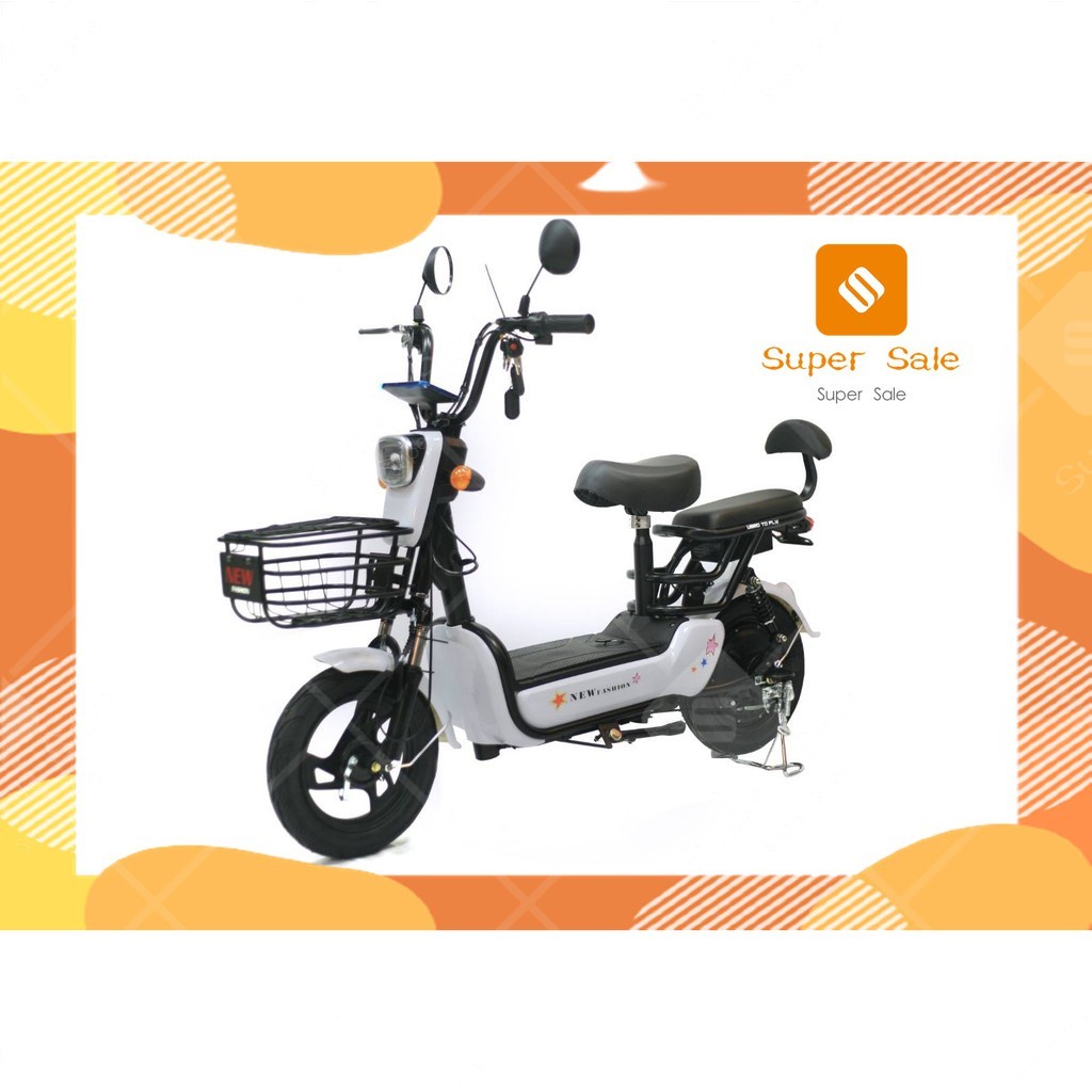 จักรยานไฟฟ้า electric bike สกู๊ตเตอร์ไฟฟ้า e-scooter ขับขี่ง่ายสบาย แบบ 2 ที่นั่ง  รุ่นU2015-1 Supersale