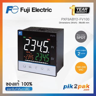 PXF9ABY2-FV100 : เครื่องควบคุมอุณหภูมิ 96x96mm SPDT, 2 points 100-240VAC - Fuji Electric Temp Controller by pik2pak.com