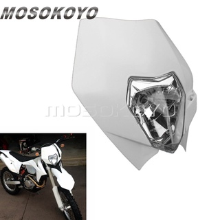 MD-สีขาว MX Dirt BIKE 12โวลต์35วัตต์ E nduro ไฟหน้าสำหรับ Exc XC SCF Yamaha WR TTR 250R 250L 45.0F ที่กำหนดเองไฟหน้า fai