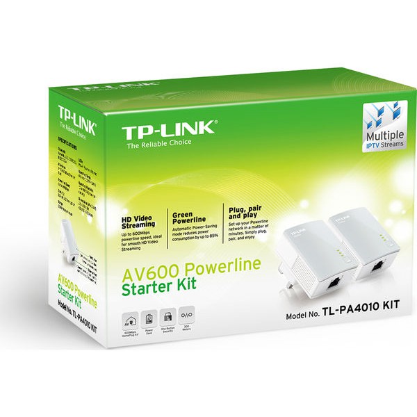 TP-LINK TL-PA4010KIT AV500 Nano Powerline Adapter Starter Kit