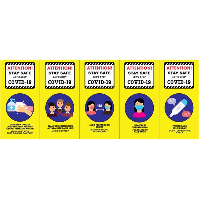 BUNTING BANNER COVID19 [ 1 ชุด 5 ชิ้น RM23]