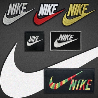 แผ่นสติกเกอร์โลโก้ nike สําหรับตกแต่งเสื้อผ้า กางเกงไนกี้ DIY