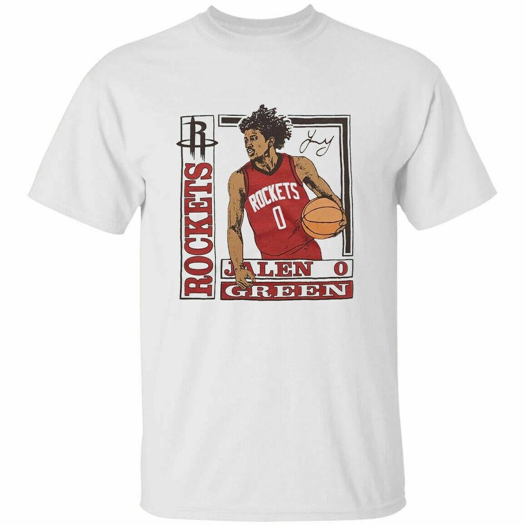เสื้อยืด Houston Rockets Rookie Jalen Green Basketball Funny Vintage สําหรับผู้ชาย