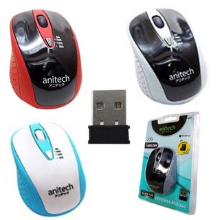 ANITECH เมาส์ไร้สาย Wireless Mouse Technology 2.4 GHz รุ่น W214 | ไทยมาร์ท THAIMART VSTECS