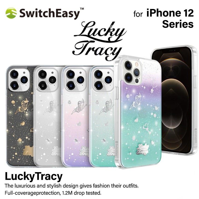 Switcheasy เคสไอโฟน 12 เคสกากเพชร การออกแบบ 3 มิติ รุ่น Lucky Tracy for iPhone 12 / 12 Pro / 12 Max / 12 Pro Max
