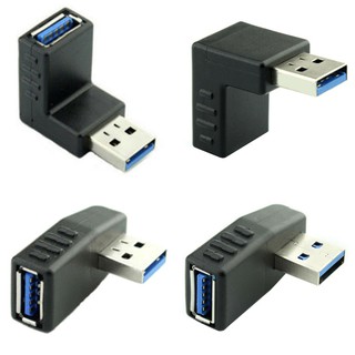 ราคาอะแดปเตอร์เชื่อมต่อ USB 3.0 A Male to Female งอ90องศา(สินค้ามีพร้อมส่ง)