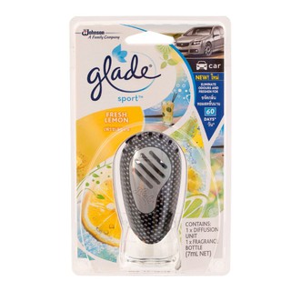 Glade เกลด สปอร์ต น้ำหอมปรับอากาศสำหรับรถยนต์ กลิ่นเฟรชเลมอน 7มล.