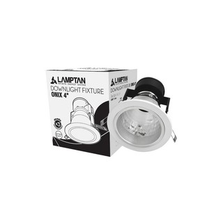 โคมไฟดาวน์ไลท์ ONIX LAMPTAN MT/AL WH 4" RD | LAMPTAN | โคม 4 นิ้ว โอนิกซ์ โคมไฟดาวน์ไลท์ ไฟเพดาน โคมไฟส่องสว่างและพัดลมเ