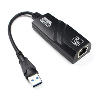 อะแดปเตอร์เครือข่าย For Pc กิกะบิตอีเธอร์เน็ตแลน RJ45 To USB 3.0 แปลงสายแลน ไดรเวอร์ในตัว