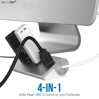 USB 3.0 HUB 4 พอร์ตแบบพกพาอลูมิเนียมความเร็วสูง USB HUB