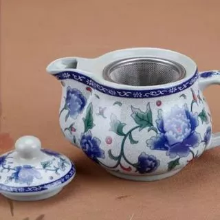 กาน้ำชา กาชงชาเซรามิคพร้อมไส้กรอง กาชาสมุนไพร 茶壶茶具