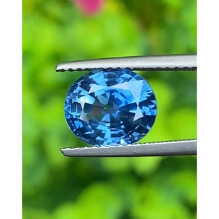 พลอย ไพลิน blue sapphire 2.99 กะรัต (Cts.) เผาเก่า พลอยแท้ อัญมณีมงคลประจําวันเกิด