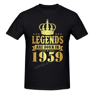 เสื้อยืด ผ้าฝ้าย 100% พิมพ์ลายกราฟฟิค Fairy Tales TheyRe Born In1959 63Years Old For63Thday Birthday Giftharajuku