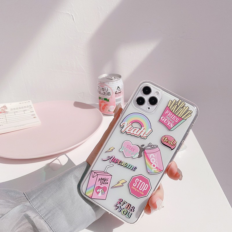 เคสใสแบบนุ่มสําหรับ Iphone 6/6s/6plus/6splus/7/7plus/8/8plus/X/Xs/Xr/Xsmax/11/11 pro/11 pro max/ SE 