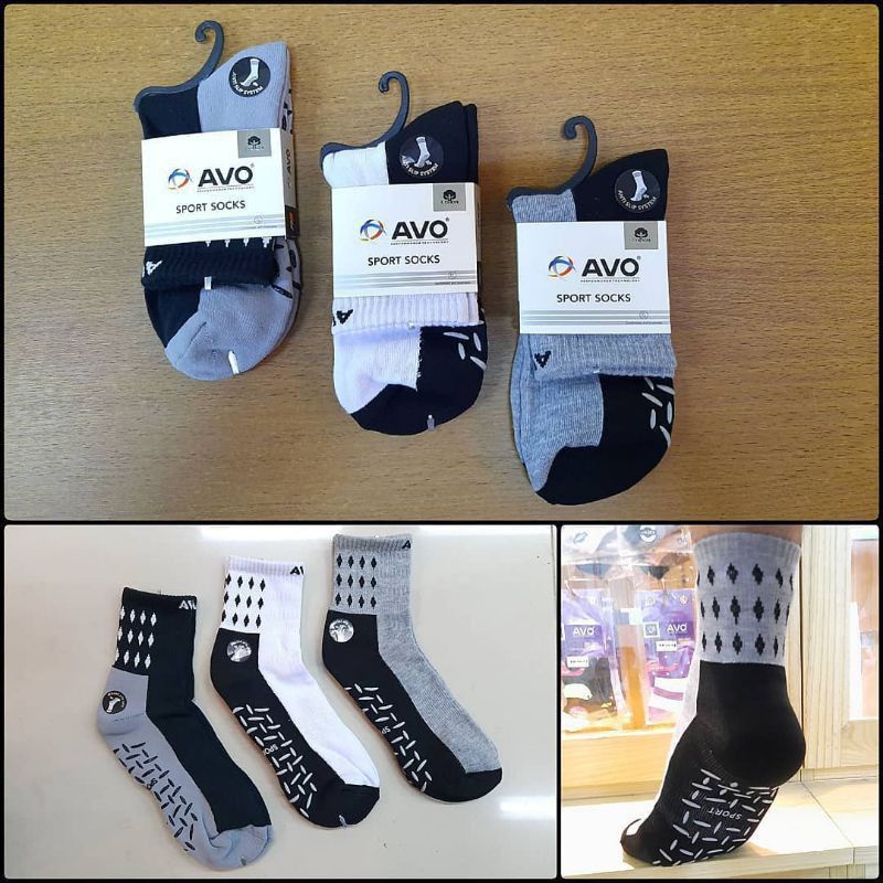 AVO ANTISLIP SPORT SOCKS / ANTISLIP SPORT SOCKS / ANTISLIP SPORT SOCKS / ถุงเท้า ANTISLIP