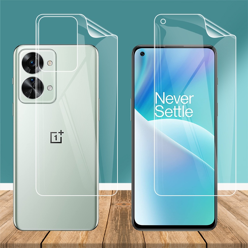 ฟิล์มไฮโดรเจลบางเฉียบสําหรับ OnePlus Nord 2T Nord2T 5G 6.43 "Clear Soft TPU ด้านหน้าด้านหลังคลุมทั้ง