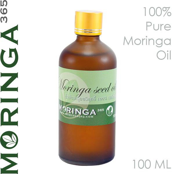 Moringa Seed Oil น้ำมันมะรุมบริสุทธิ์ 100% ( สูตรสกัดเย็น /ขวดกลม) moringa365