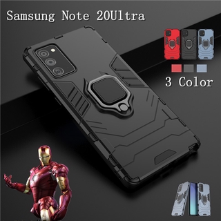 เคสโทรศัพท์เPhone Stand Ring Case for Samsung Galaxy Note 20 Ultra S20 Note 10 Plus Note9 S20Ultra Note20Ultra Phone Case Hard Armor Shockproof Casing Soft New Back Cover Ironman Car Holder Magnetic Kickstand Phone Stand Holder Magnetic Ring Bracket Stent