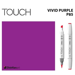 TOUCH TWIN BRUSH MARKER P85 (VIVID PURPLE) / มาร์คเกอร์หัวพู่กัน-หัวตัดขนาดกลาง รหัส P85 (VIVID PURPLE)