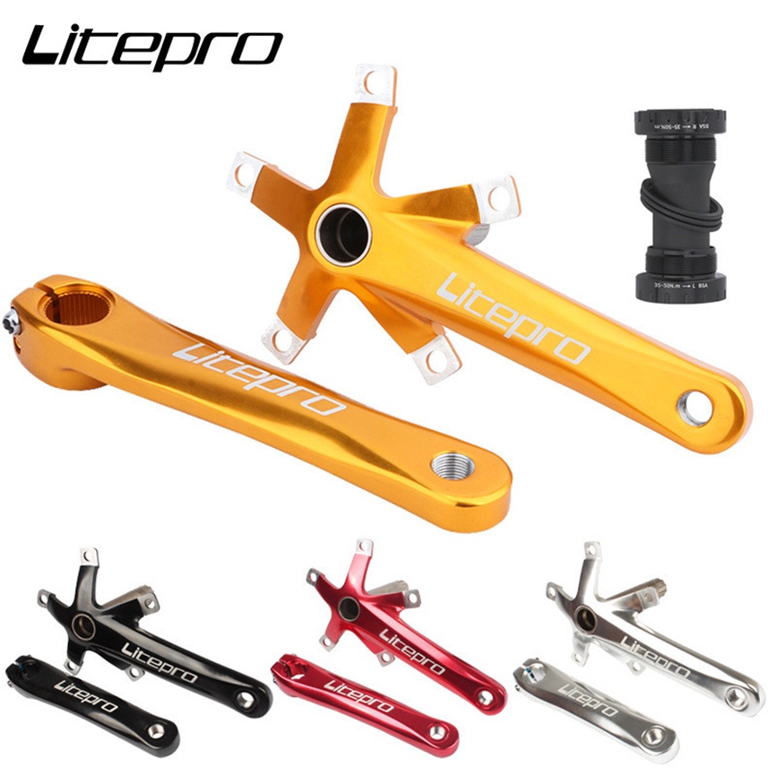 Litepro ชุดอะไหล่เพลาข้อเหวี่ยง อะลูมิเนียมอัลลอย 170 มม. 117 มม. สําหรับจักรยานพับได้ ราคา ถูกที่สุด ดีลบีเคเค