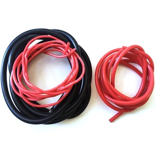 สายเคเบิลซิลิก้าเจล ซิลิโคนนิ่ม กันความร้อน 8 10 12 14 16 18 20 22AWG (1 เมตร สีแดง + 1 เมตร สีดํา) 2 เมตร