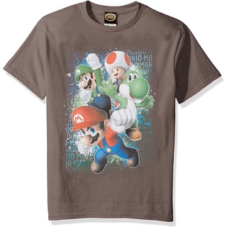 ผ้าฝ้ายคอกลม100%cotton เสื้อยืดผู้ชาย Nintendo Boys Friends Jump Graphic T-shirt men เสื้อ ยืด ผู้ชาย คอกลม โอเวอร์ ไซส