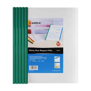 แฟ้มสันรูด COMIX  HF287 (1x5) A4  สีเขียว (PC)