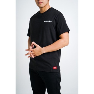 HH Dickies เสื้อยืด DK007334 JERSEY LINEAR LOGO PRINT SS TEE BLK เสื้อยืดผ้าฝ้าย