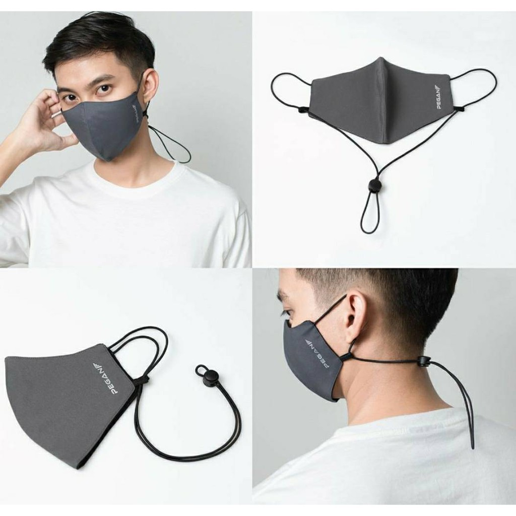 **โล๊ะสต๊อก**PEGAN PROTECTIVE MASK หน้ากากผ้า สายปรับได้ หนา 3 ชั้น