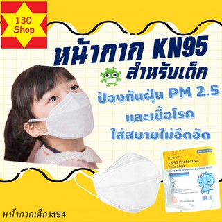 หน้ากากเด็กเล็ก กันฝุ่นpm2.5กรอง4ชั้น แมสเด็กสีขาว