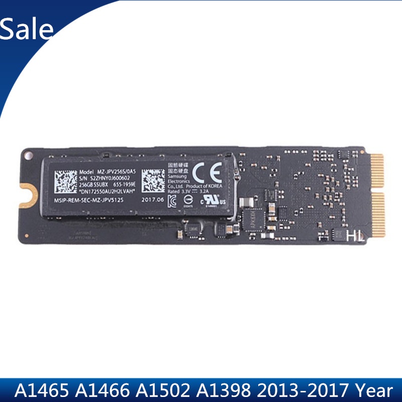 ขาย HRUIYL โซลิดสเตทไดรฟ์ A1502 A1398 A1466 A1465 SSD 128GB 2013-2017 สําหรับ MacBook Air & Pro Reti