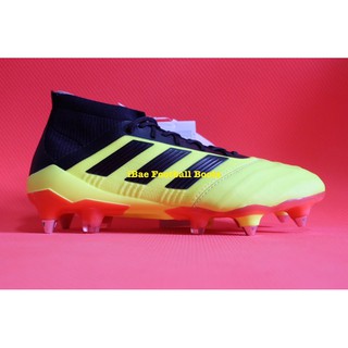 รองเท้าฟุตบอล ปุ่มเหล็ก Adidas Predator 18.1 SG หนังแท้ ตัวท็อป มือ 1 7us 250jp