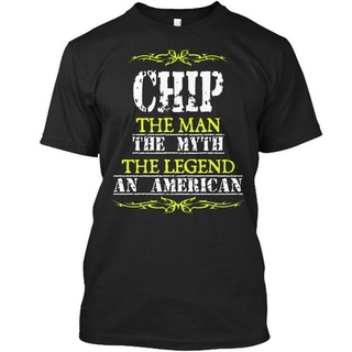 เสื้อยืดวินเทจเสื้อยืด พิมพ์ลาย Chip The Man Myth Legend An American สําหรับผู้ชาย และผู้หญิงS-5XL