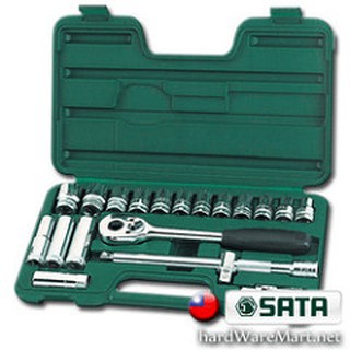 ชุดบล็อก 4หุน รู1/2นิ้ว 6p 20ตัวชุด SATA 09005 socket set  ซาต้า