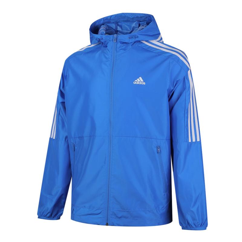 ஐadidas adidas men s jacket autumn new blue hooded sportswear woven