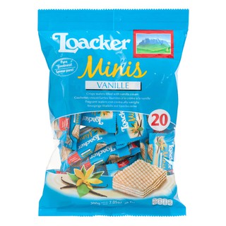 ล็อคเกอร์เวเฟอร์มินิครีมวนิลลา 200กรัม Loacker Wafer Mini Vanilla Cream 200g.