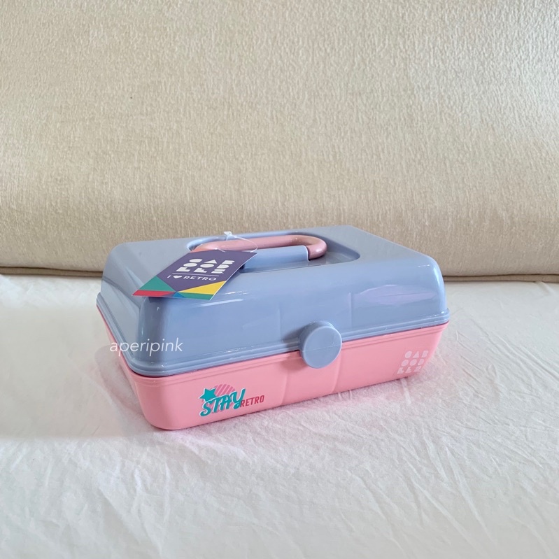 ( พร้อมส่ง❕) กล่อง Caboodles size M สี periwinkle blue &amp; pink