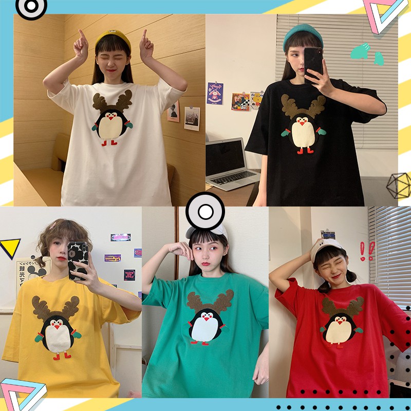 Monday 2020 เสื้อยืดปักลายน้องแพนกวิ้น สีสันน่ารักสดใสผ้านิ่มใส่สบายได้ทุกวัน – โปรปัง