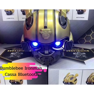 ลำโพงบลูทูธ Bluetooth Mini Speaker Bumblebee Ironman Cassa Bluetooth Speaker Mini Transformers LED Flashing Light เเท้