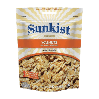 ซันคิสท์ วอลนัทอบเกลือรสเค็มน้อย 300 ก. Sunkist Premium Walnuts Dry Roasted & Light Salted 300 g.