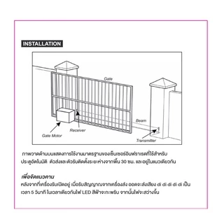เซ็นเซอร์ไร้สาย เซนเซอร์ กันหนีบ เซ็นเซอร์กันหนีบ ประตูรีโมท BSM Infrared photocells Sensor เซ็นเซอร์ แบบไร้สาย ใส่ถ่าน