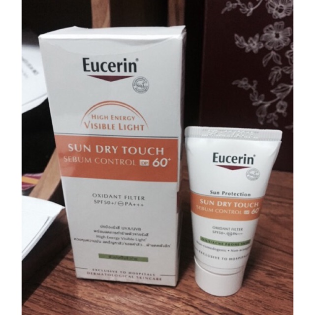 มือ2 แท้100% กันแดด Eucerin Sun dry touch sebum control DP 60 ขนาด 20 g.
