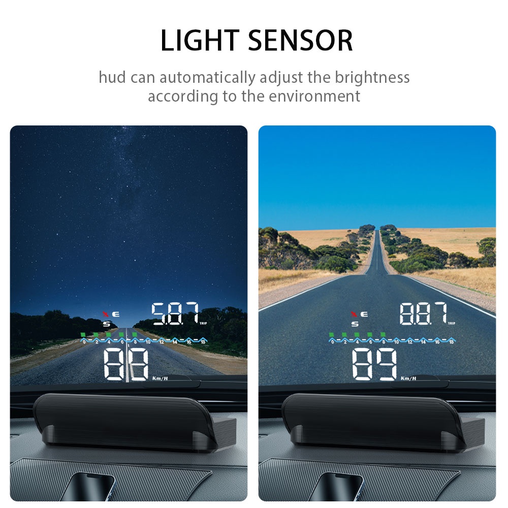 M19 GPS HUD Car Head Up Display Digital Speedometer Time Display ...