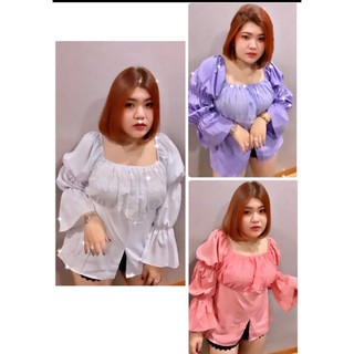 เสื้อผ้าแฟชั่นสาวอวบฟรีไซส์อก38-46"เสื้อสาวอวบเข้าใหม่เสื้อรุ่นญาญ่าลูกไม้สาวอวบ158
