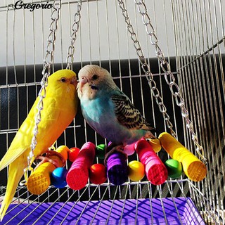 Gregorio นกเพนกวินนกแก้ว Parakeet Budgie Cockatiel กรงแฮมสเตอร์แกว่งของเล่นแขวนของเล่น